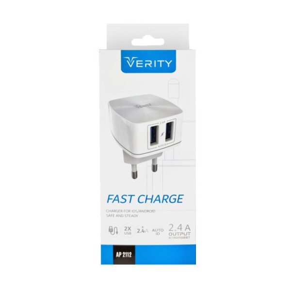 شارژر دیواری وریتی مدل AP2112 به همراه کابل تبدیل microUSB - Image 4