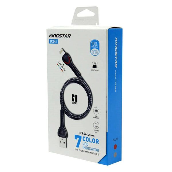 کابل تبدیل USB به لایتنینگ کینگ استار مدل K24i - Image 3