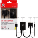 کابل تبدیل VGA به HDMI ایکس پی پروداکت مدل XP-T906K همراه با کابل AUX