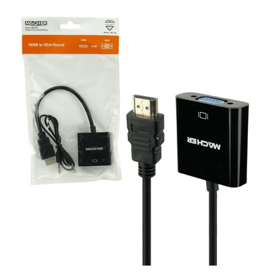 کابل تبدیل HDMI TO VGA همراه کابل صدا مچر (MACHER) مدل MR-206 - Image 2