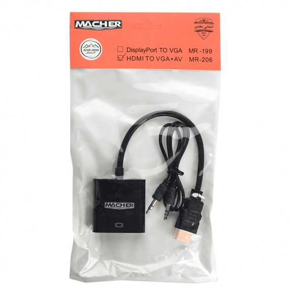 کابل تبدیل HDMI TO VGA همراه کابل صدا مچر (MACHER) مدل MR-206 - Image 3