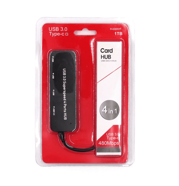 هاب 4 پورت USB 3.0 به Type-C مدل Superspeed - Image 3