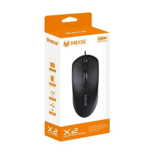 ماوس سیم‌دار MIXIE مدل X2 | موس اپتیکال خوش‌دست با دقت مناسب - Image 4