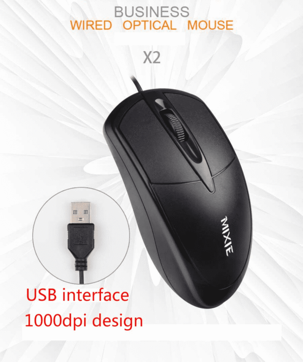 ماوس سیم‌دار MIXIE مدل X2 | موس اپتیکال خوش‌دست با دقت مناسب - Image 2
