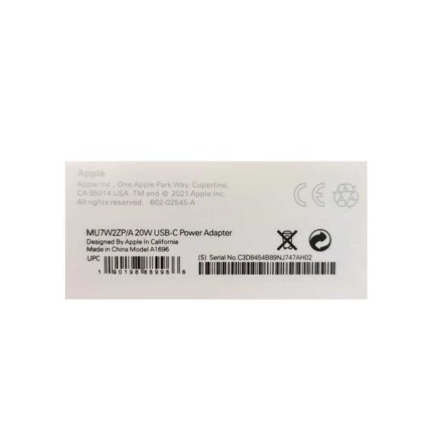 شارژر دیواری اپل مدل ZM826-04495-A توان 25 وات