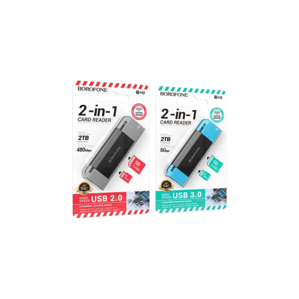 کارت خوان USB3 و Type-C برند BOROFONE مدل DH9