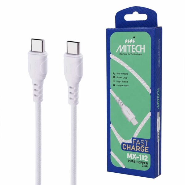 کابل فست شارژ Type-C به Type-C برند MITECH مدل MX-112