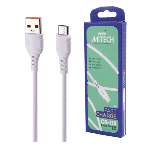کابل فست شارژ USB-A به Type-C برند MITECH مدل MX-112
